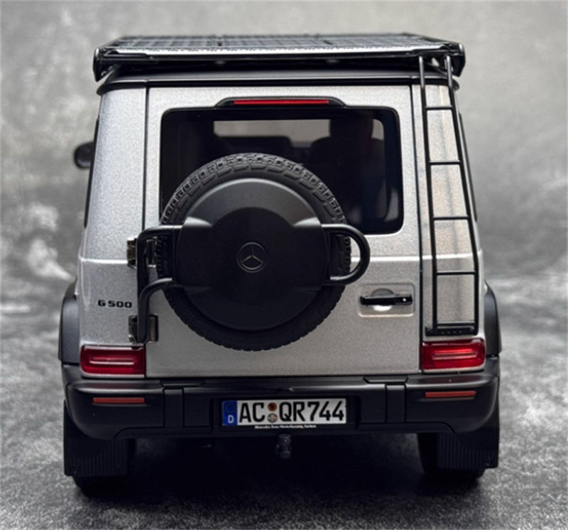 NOREV 2024 Mercedes Benz G500 G-Class off-road Silver luggage rack version 1:18 Car Pre-built Model view11