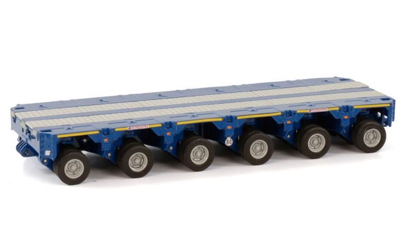 WSI SCHEUERLE INTER COMBI SET 6 AXLE BLUE Premium Line 1:50 Truck Pre-built Model