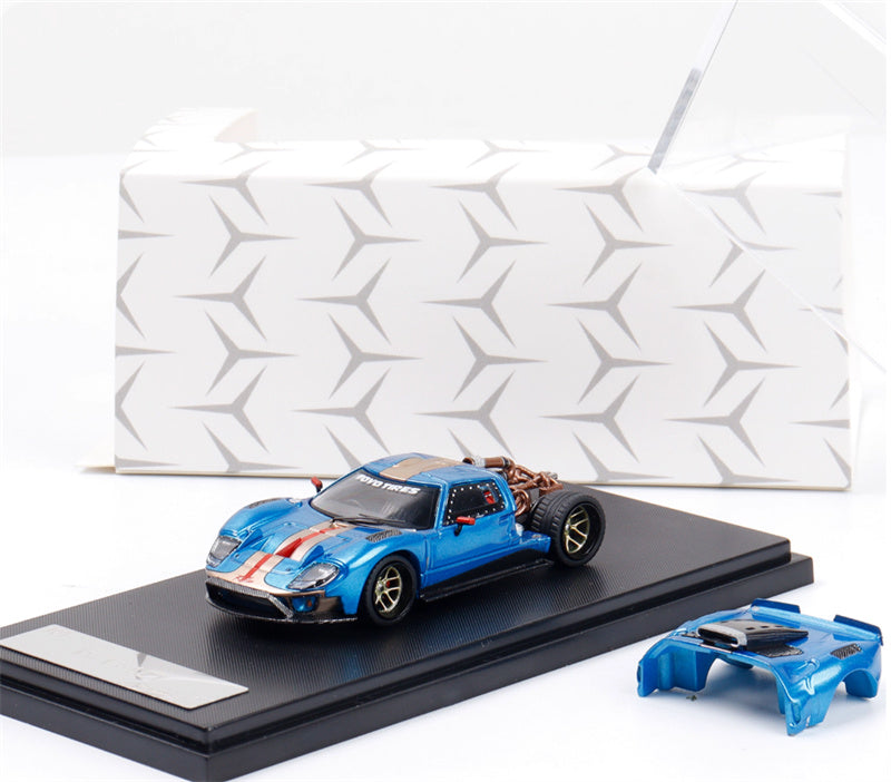 Rhino Model Ford GT40 Blue Limited Edition 999PCS ONLY 1:64 Car Pre-built Model view9