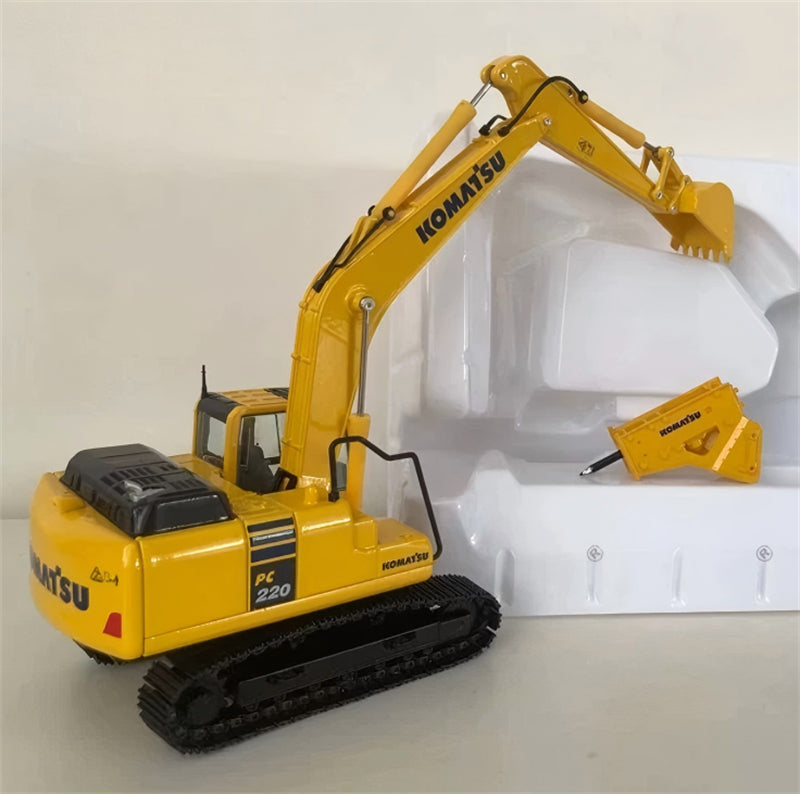 1:50 PC220-10 w/ yellow hammer KOMATSU DIECAST Model