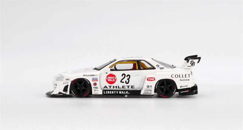 1:64 Nissan LB-ER34 Super Silhouette ATHLETE/COLLET White MINIGT DIECAST Model
