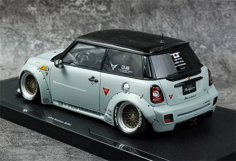 1:18 MINI COOPER LB-WORKS LB NATION R56 2015 Battleship Gray OTTO Limited Edition Resin Model