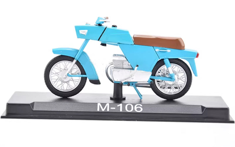 Modimio Soviet Minsk M-106 Motorcycle Blue motorcycle Pre-built Airliner Model Display view3
