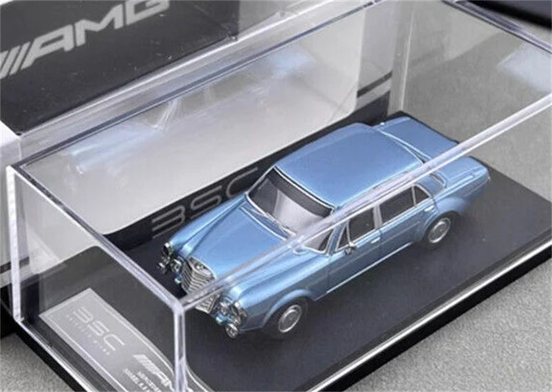 1:64 Mercedes Benz 300SEL W109 AMG Silver Blue BSC DIECAST Limited Edition 399pcs ONLY Model