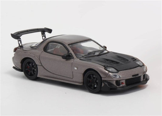 1:64 Mazda RX-7 RE Amemiya‌ Metallic Grey BSC DIECAST Limited Edition 499pcs ONLY Model