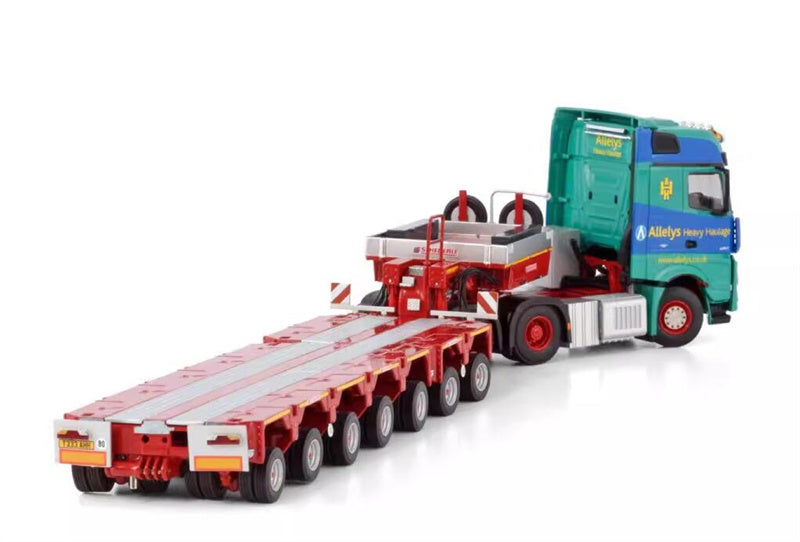 WSI MERCEDES MP4 AROCS BIG SPACE 6X4 INTER COMBI SCHEUERLE SET ALLELYS 1:50  DIECAST Truck Lorry
