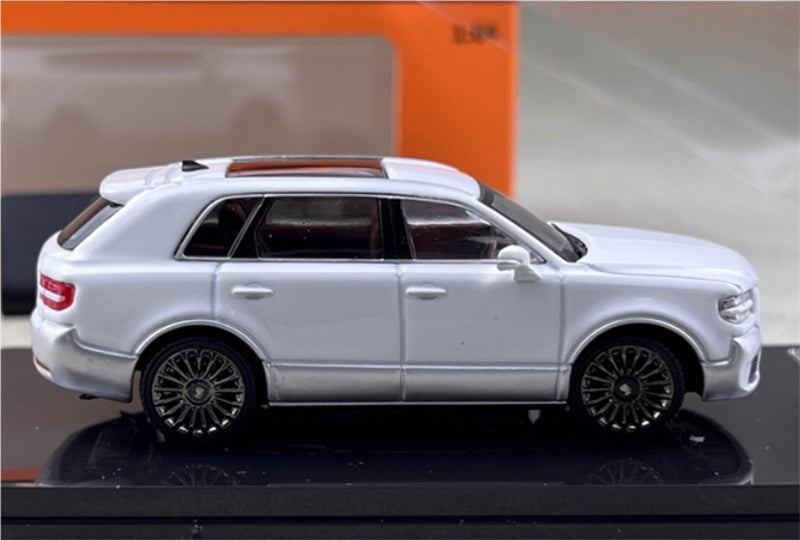 GCD Toyota Century 3rd Generation G70 SUV white silver right hand drive 1:64 Car Pre-built Model view3