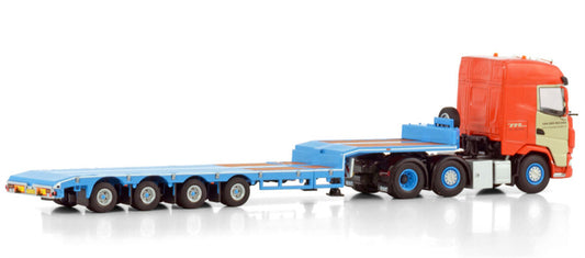 WSI  DAF XG 6X2 TWIN STEER SEMI LOW LOADER - 4 AXLE van der Meijden 1:50 Truck Pre-built Model