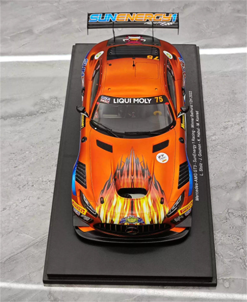 Spark Mercedes AMG GT3 SunEnergy 1 Racing Winner Bathurst 12H #75 L.Stolz-J.Gounon 2022 Limited Edition 1:18 Car Pre-built Model view8