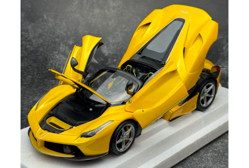 1:18 Ferrari LaFerrari  Yellow - Silver Wheel BBR MODELS convertible version DIECAST Model