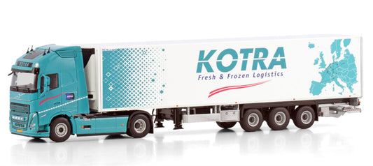 WSI VOLVO FH5 GLOBETROTTER XL REEFER TRAILER - 3 AXLE Kotra 1:50 Truck Pre-built Model