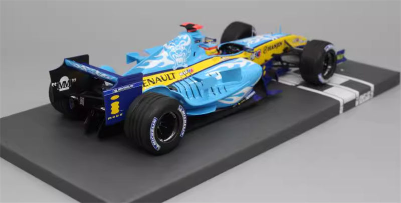 MINICHAMPS RENAULT R25 FERNANDO 2ND PLACE BELGIAN GP 2005 Limited Edition 1:18 Car Pre-built Model view7