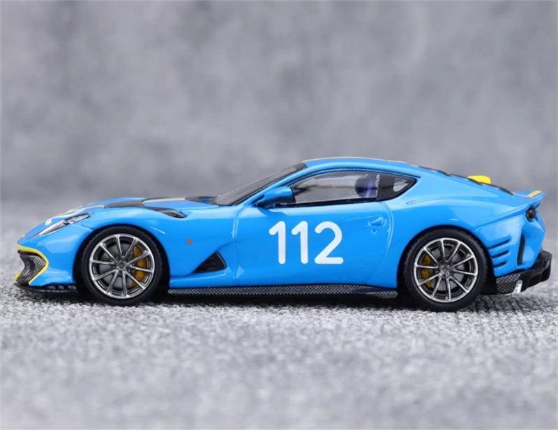 TOC Ferrari FE812C Coupe Sports FRENCH RACING BLUE #112 1:64 Car Pre-built Model