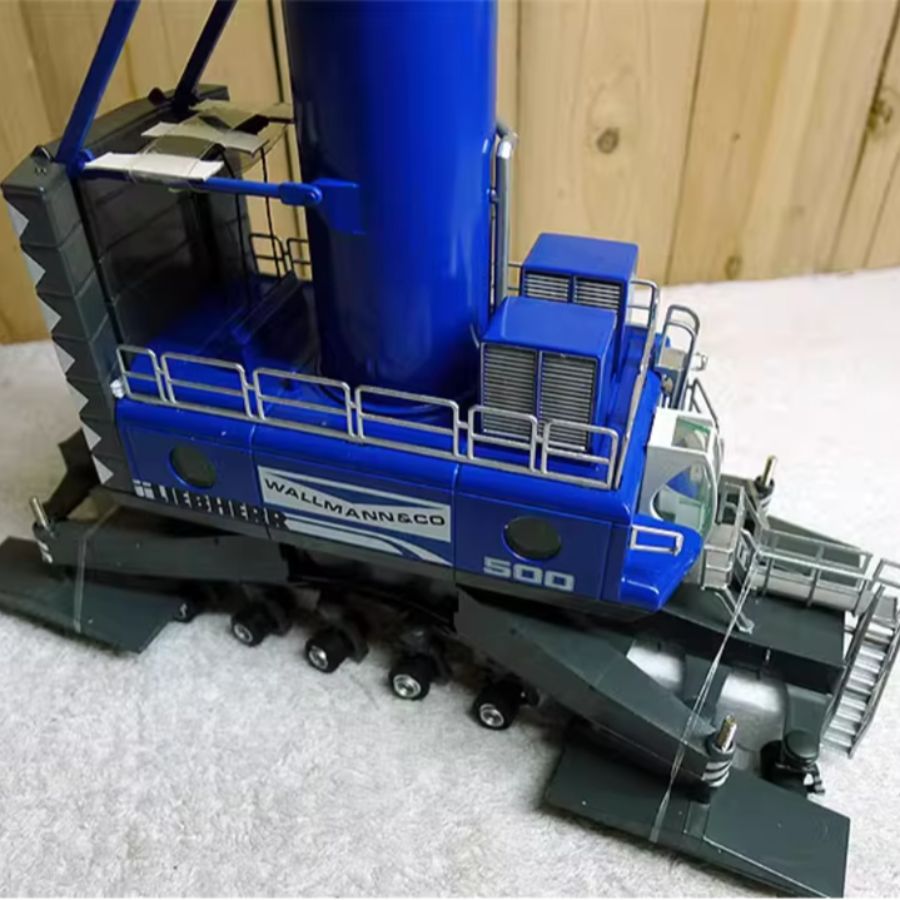 NZG Liebherr LHM 500 Mobile Harbour Wallmann & co Crane blue 1:87 DIECAST Crane Truck