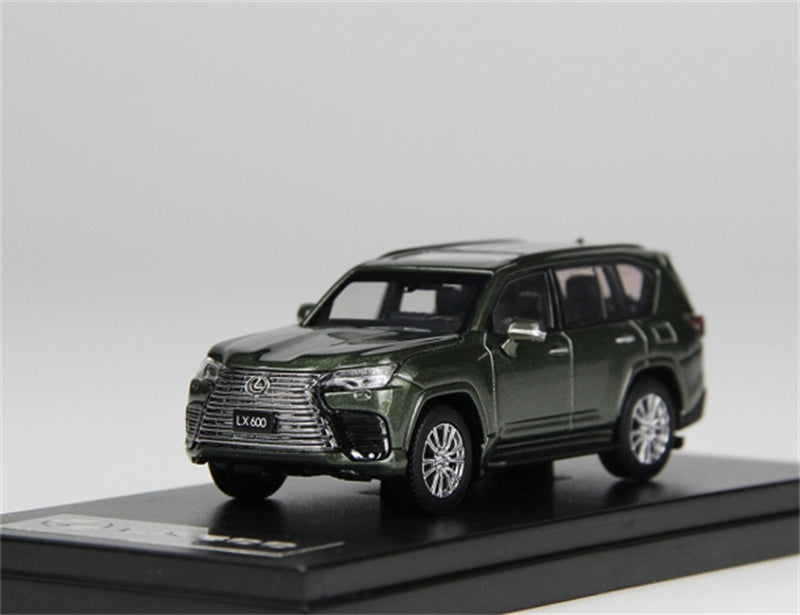 LCD-MODELS Toyota Lexus LX600 SUV Nori Green 1:64 car Pre-built Model view1
