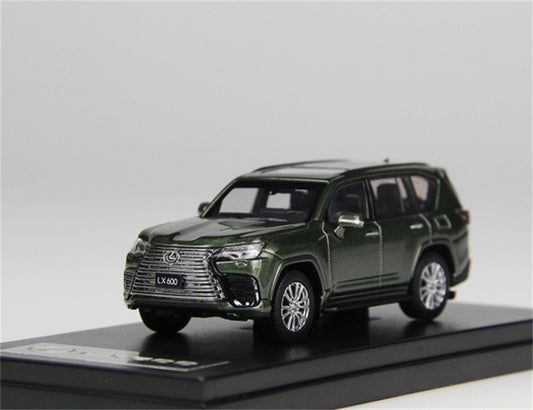 LCD-MODELS Toyota Lexus LX600 SUV Nori Green 1:64 car Pre-built Model view1