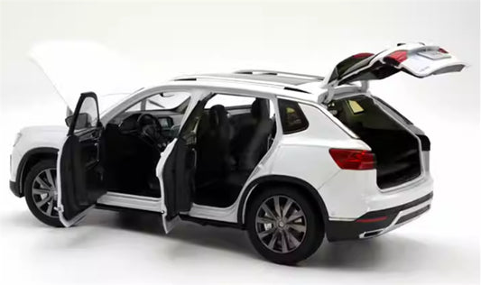 FAW Volkswagen VW TAYRON SUV white 1:18 Car Pre-built Model view2