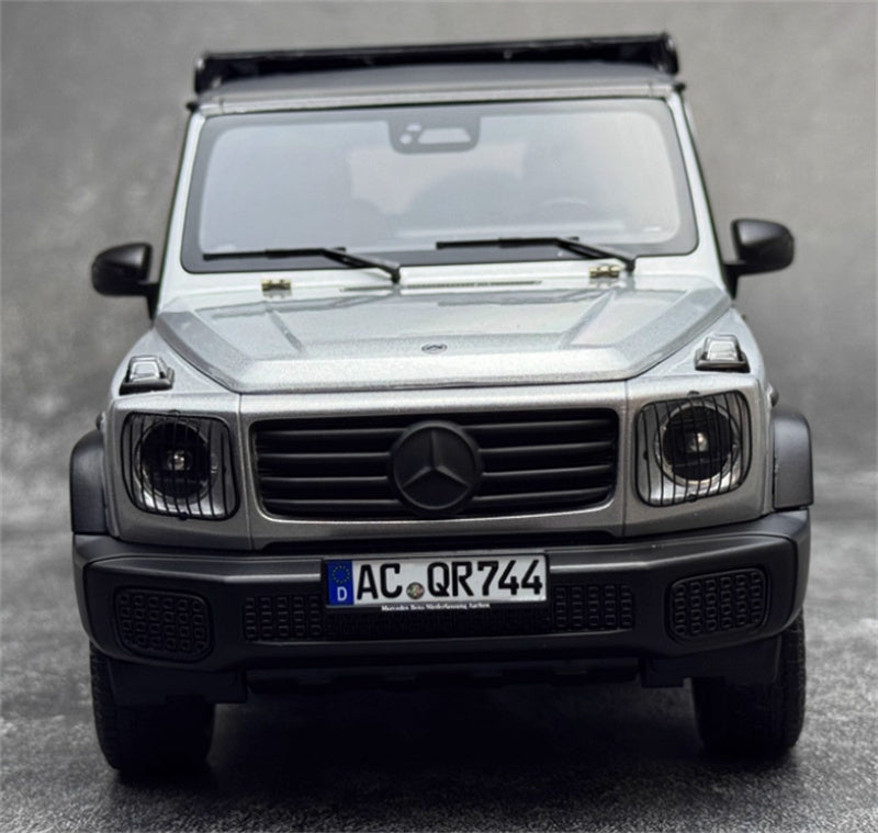 NOREV 2024 Mercedes Benz G500 G-Class off-road Silver luggage rack version 1:18 Car Pre-built Model view8