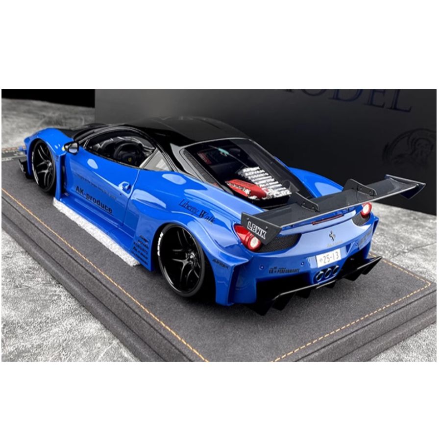 ARES MODEL Ferrari 458GT sports car Limited Edition Blue 1:18 Resin Car