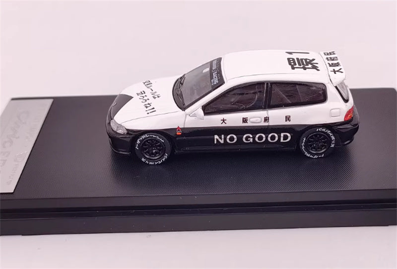 SW Honda Civic EG6 Osaka JDM Police Car Limited Edition 499PCS 1:64 Car Pre-built Model view3