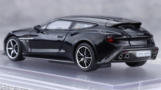 KING MODEL Aston Martin Vanquish Zagato Shooting Brake 2018 Black Limited Edition 999PCS ONLY 1:64 Car Pre-built Model view2