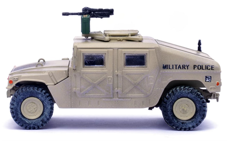 PANZERKAMPF US M998 Humvee 4x4 Utility Vehicle with Grenade Launcher Gulf 89th Military Police Brigade 92nd Regiment A Company 4th Traffic Platoon 1:64 Tank Pre-built Model