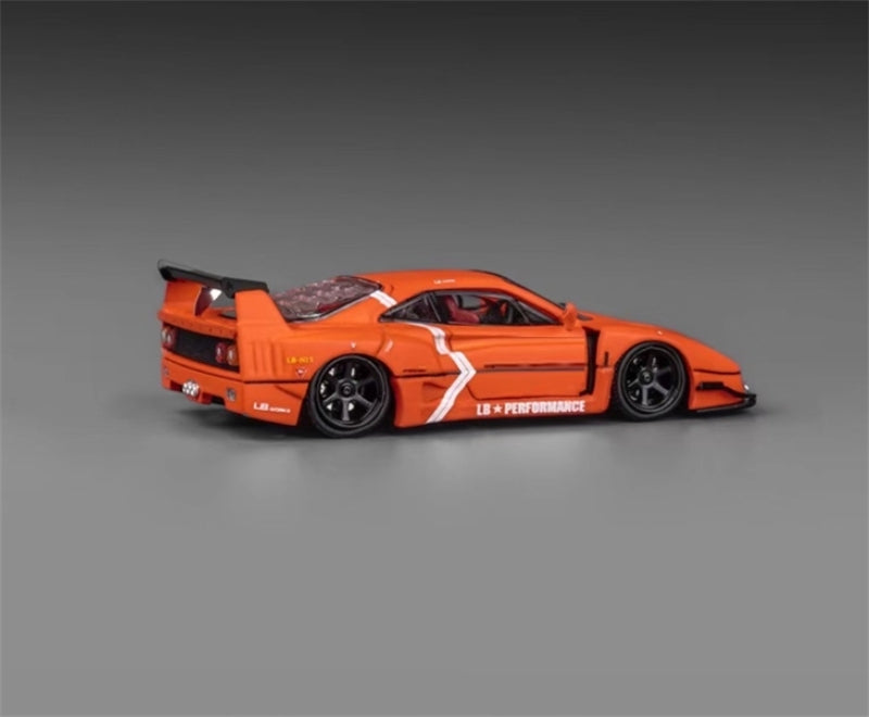 DM Model Ferrari F40 LB performance Orange Limited Edition 200PCS ONLY 1:64 car Pre-built Model view4