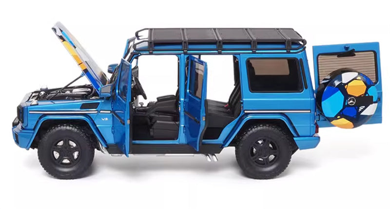 Almost Real Mercedes Benz G-Class G63 W463 Gventure 300k commemorative edition Metallic Blue Limited Edition 504PCS ONLY 1:18 Truck Pre-built Model view3