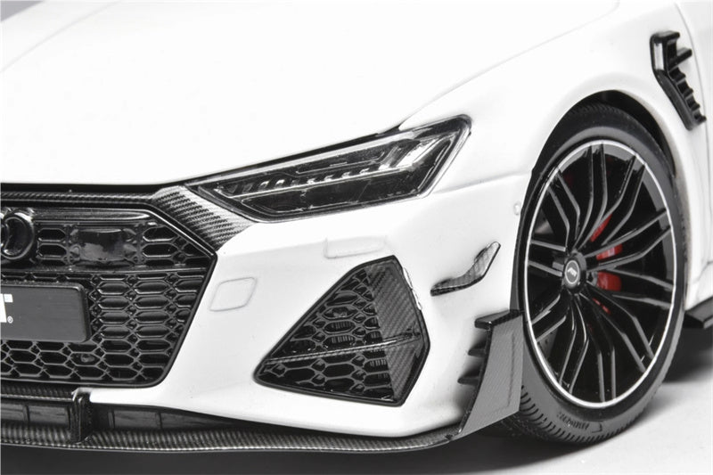 KengFai 2021 Audi RS7 C8 Sportback Pearlescent white ABT 1:18 Car Pre-built Model