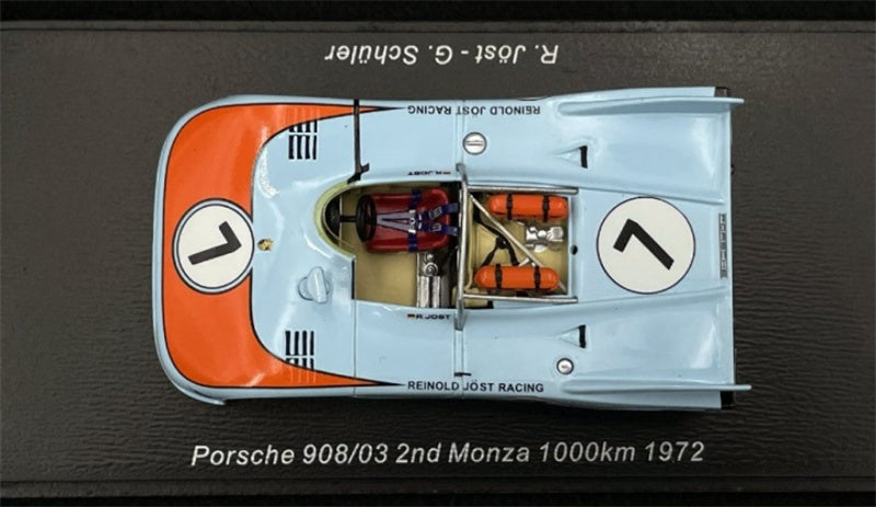 spark Porsche 908/03 2nd Monza 1000km 1972 #7 gulf 1:43 Car Pre-built Model view4