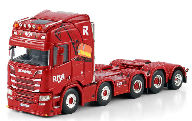 WSI SCANIA R HIGHLINE CR20H 8X4 WITH ADD ON AXLE Risa 1:50 Truck Pre-built Model