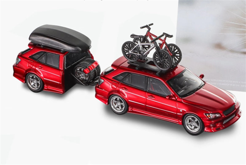 Mortal TOYOTA ALTEZZA GITA IS200 Exhibition HEC Limited Red - Set Limited Edition 1:64 Car Pre-built Model view4