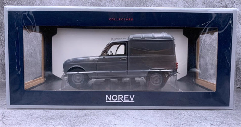 NOREV Renault 4 Fourgonnette Pickup 1965 Grey fully open 1:18 Car Pre-built Model view8