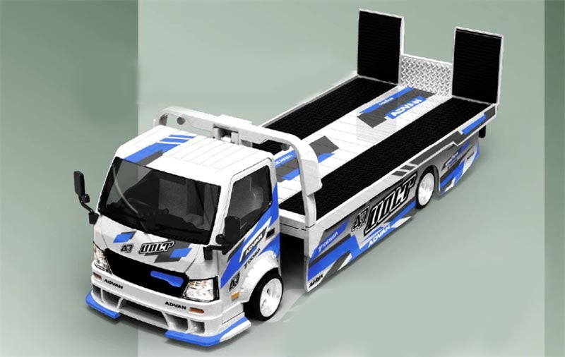 1:64 Hino H300 ADVAN Volt White Blue SUPCAR DIECAST Model