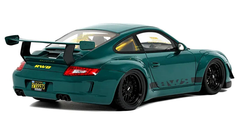 1:18 PORSCHE 911 997 RWB SYUNKASHUTO COUPE  Green  GT SPIRIT Limited Edition Resin Car Model