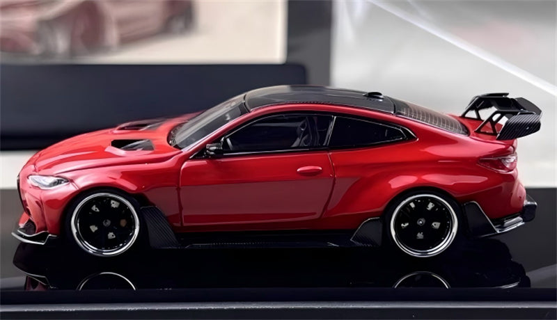 1:64 BMW G82 M4 Widebody Transparent Red SW DIECAST Limited Edition 499pcs ONLY Model
