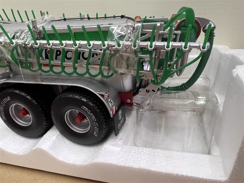 ROS PICHON TCI 18500 L Agricultural Fertilizer tanker trailerr silver 1:32 Truck Pre-built Model