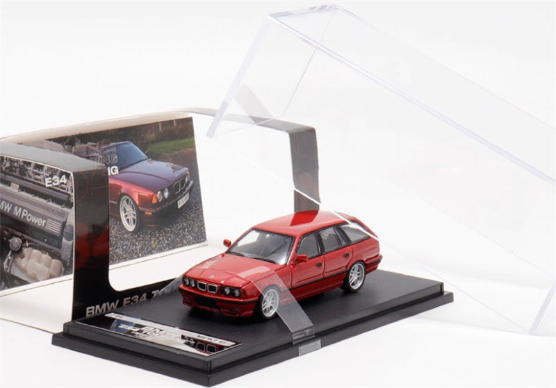 Mortal BMW E34 TOURING 5 Series Rose Red Regular Edition Limited Edition 799PCS ONLY 1:64 Car Pre-built Model view4