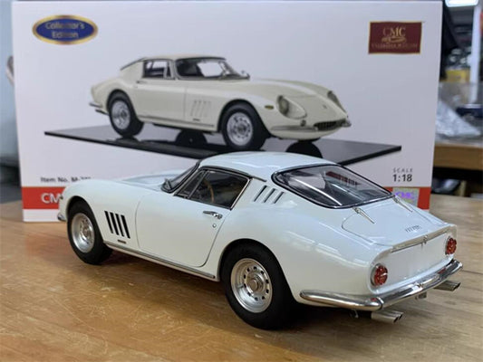 CMC Ferrari 275 GTB/C 1966 Classic sports car Ivory White 1:18car Pre-a Model