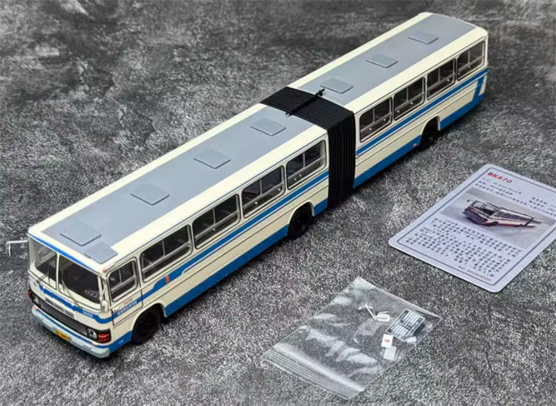 Beijing Public Transport Jinghua BK670 Yellow River Grand Passage 4 Road articulated bus blue 1:64 Bus Pre-built Model view8