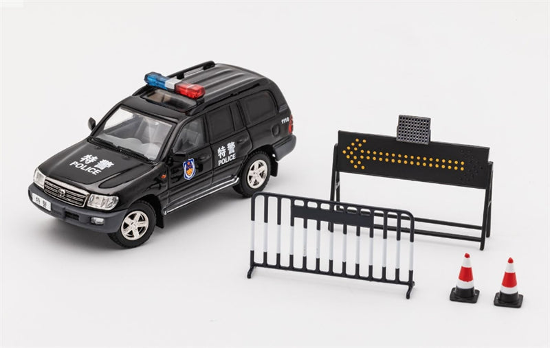 GCD Toyota Land Cruiser LC100 Police Car with 4 accessories LHD 1:64 Truck Pre-built Model view7