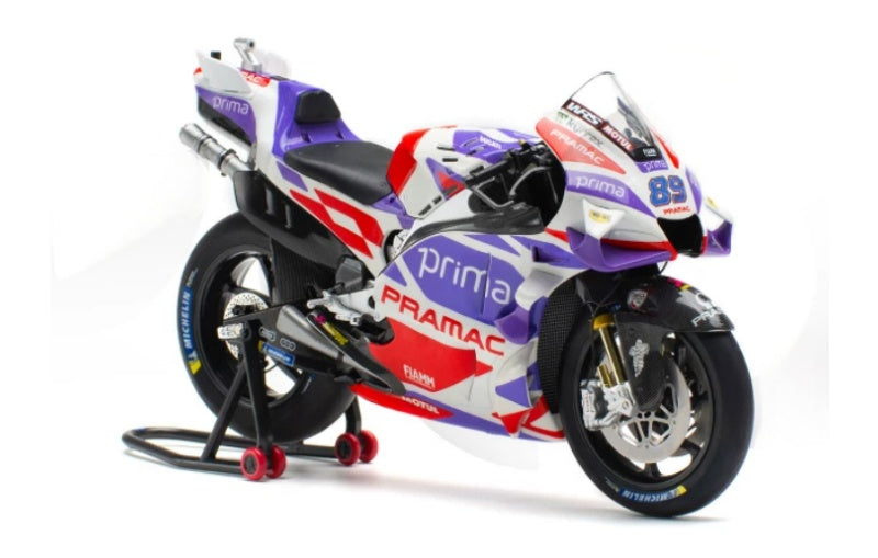 1:12 Ducati PRAMAC MOTO GP23 Jorge Martin 89# KiloWorks Purple White Diecast Model view5