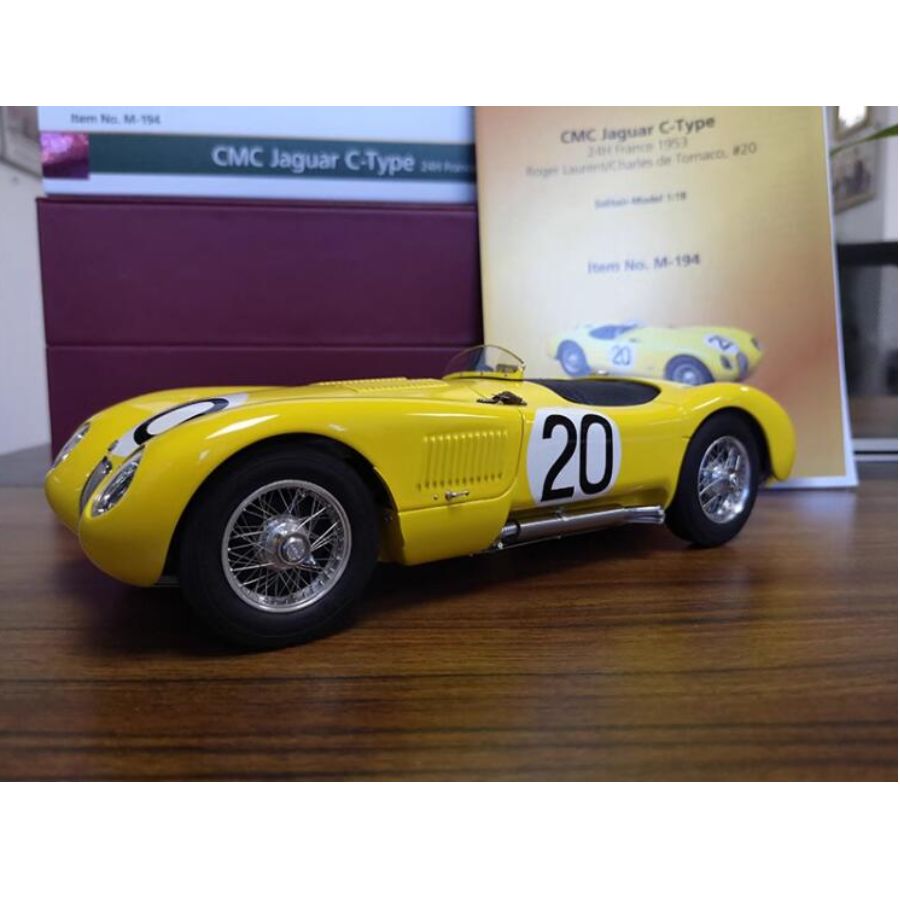 CMC Jaguar C-Type 24H France 1953 #20 yellow 1:18 DIECAST Truck Lorry Limited Edition