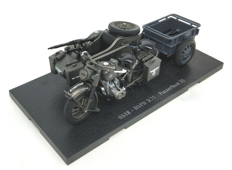 R75 model SS18-BMW GERMAN 30 Panzerfaust 1/24 Motorcycle finished ATLAS view10