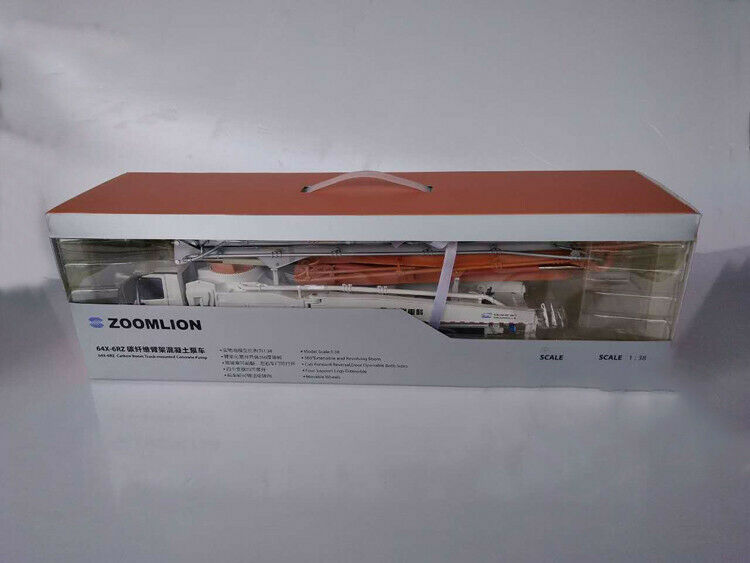64X-6RZ DIECAST Zoomlion 1/38 MODEL concrete pump truck view9
