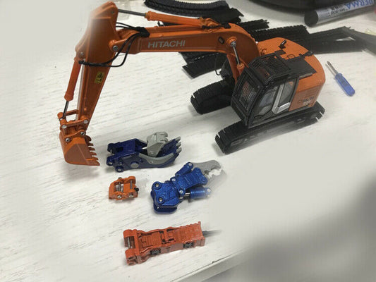 225USRK Excavator+shear+Coupler+hammer+pliers, one DIECAST ZAXIS 1/50 MODEL set view1