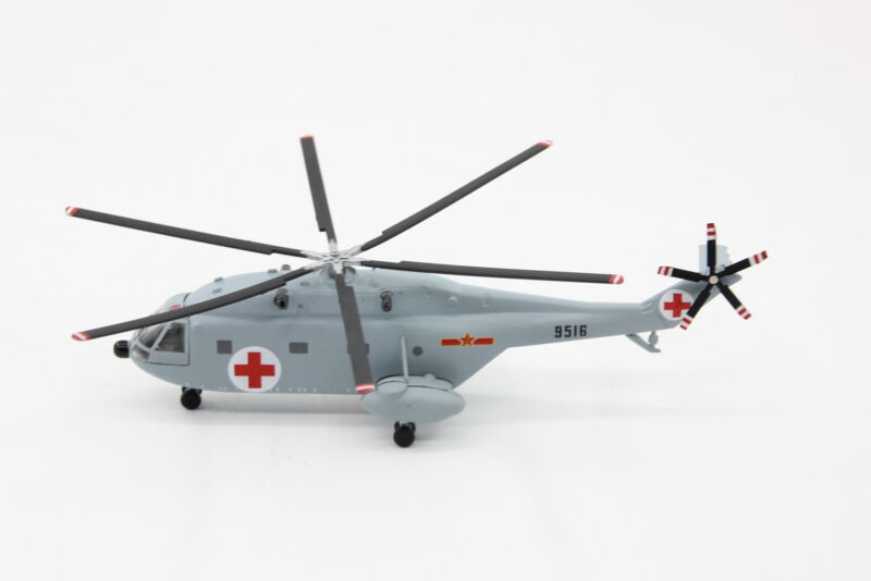 Transport 1/144 UNISTAR Z-8 rescue diecast Z8 Chinese Changhe Navy helicopter view2