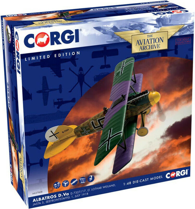 Jasta Weiland Corgi diecast Albatros Lothar Lt. 5 1/48 D.Va D.7327/17 plane view3