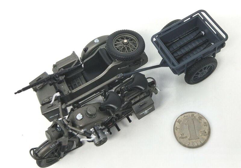 R75 model SS18-BMW GERMAN 30 Panzerfaust 1/24 Motorcycle finished ATLAS view11