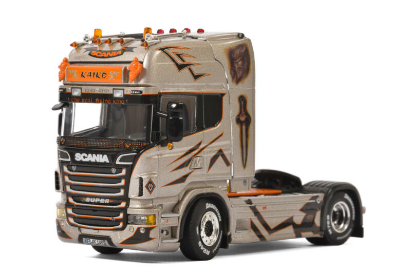 Truck MODEL 4x2 Kaiko TOPLINE SCANIA trailer DIECAST Transporte 1/50 R6 tractor view1